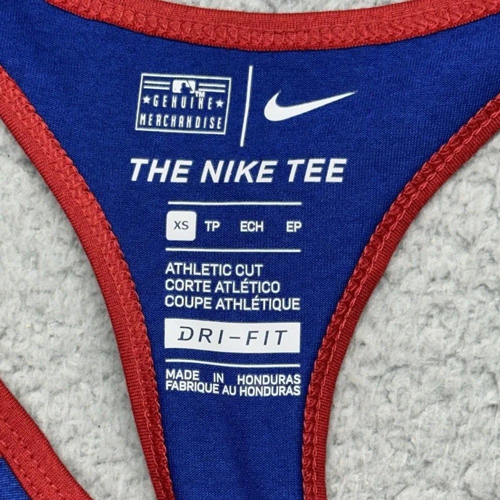 Nike The Nike Tee 34233X-CB1 Dri-Fit Size XS MLB Chicago Cubs Racerback Tank Top